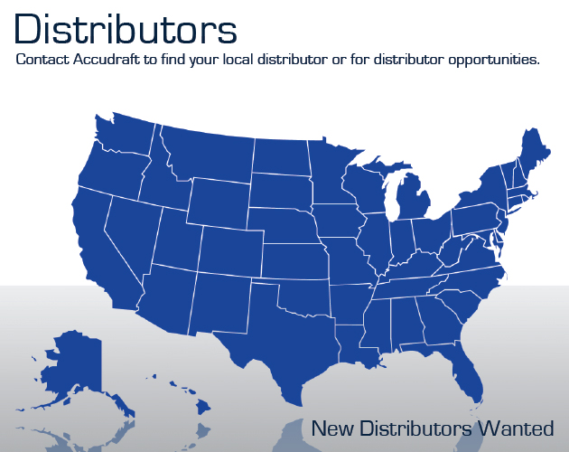 Accudraft Paint Booth Distributors Map