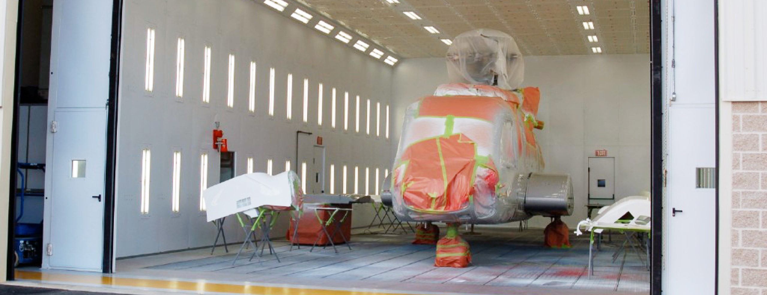 Helicopter Aerospace Paint Booth