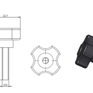 Black Filter Knob 5mm